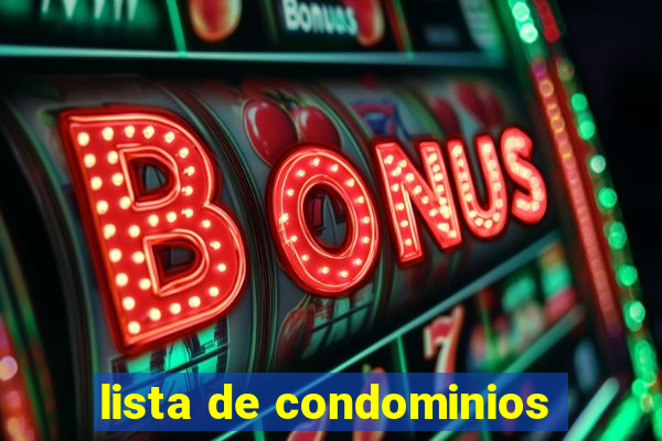 lista de condominios