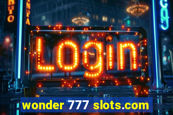 wonder 777 slots.com